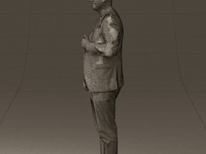 man in black top green pants 0610 3D Model