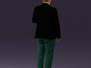 man in black top green pants 0610 3d print ready 3D प्रिंट मॉडल