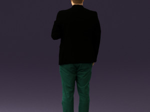 man in black top green pants 0610 3d print ready 3D प्रिंट मॉडल