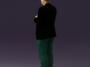 man in black top green pants 0610 3d print ready 3D प्रिंट मॉडल
