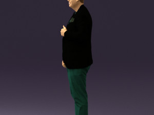 man in black top green pants 0610 3d print ready 3D प्रिंट मॉडल