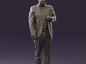 man in black top green pants 0610 3d print ready 3D प्रिंट मॉडल