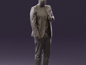 man in black top green pants 0610 3d print ready 3D प्रिंट मॉडल
