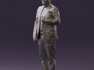 man in black top green pants 0610 3d print ready 3D प्रिंट मॉडल