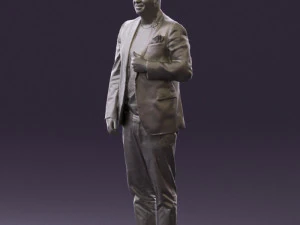 Mann in schwarzem Top und gr&uuml;ner Hose 0610 3D-Druck bereit 3D Druckmodell