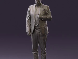 Mann in schwarzem Top und gr&uuml;ner Hose 0610 3D-Druck bereit 3D Druckmodell