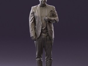 man in black top green pants 0610 3d print ready 3D प्रिंट मॉडल