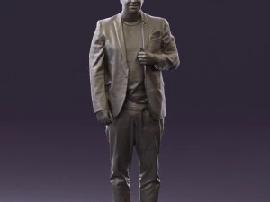 Mann in schwarzem Top und gr&uuml;ner Hose 0610 3D-Druck bereit 3D Druckmodell