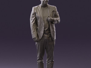 man in black top green pants 0610 3d print ready 3D प्रिंट मॉडल