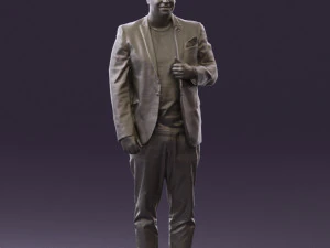 Mann in schwarzem Top und gr&uuml;ner Hose 0610 3D-Druck bereit 3D Druckmodell