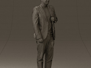 man in black top green pants 0610 3d print ready 3D प्रिंट मॉडल