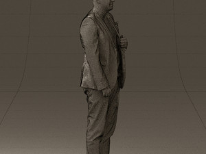 man in black top green pants 0610 3d print ready 3D प्रिंट मॉडल