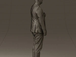 Mann in schwarzem Top und gr&uuml;ner Hose 0610 3D-Druck bereit 3D Druckmodell