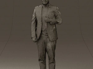 Mann in schwarzem Top und gr&uuml;ner Hose 0610 3D-Druck bereit 3D Druckmodell