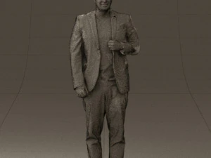 Mann in schwarzem Top und gr&uuml;ner Hose 0610 3D-Druck bereit 3D Druckmodell