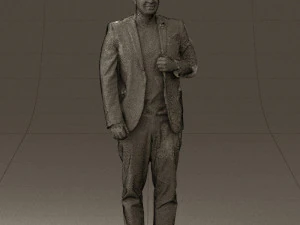 Mann in schwarzem Top und gr&uuml;ner Hose 0610 3D-Druck bereit 3D Druckmodell