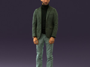 man in gray top whire gray 0613 3D 모델