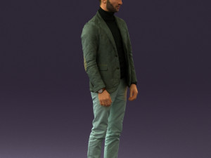 man in gray top whire gray 0613 3D Model