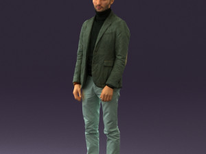 man in gray top whire gray 0613 3D Model
