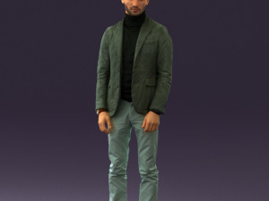 man in gray top whire gray 0613 3D Model