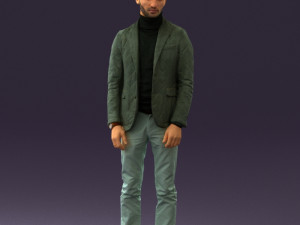 man in gray top whire gray 0613 3D Model