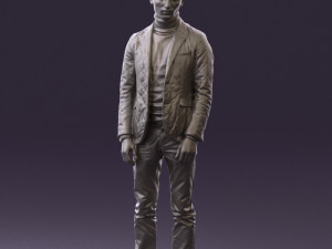 man in gray top whire gray 0613 3D Model