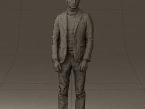 man in gray top whire gray 0613 3D Model
