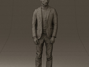 man in gray top whire gray 0613 3D Model