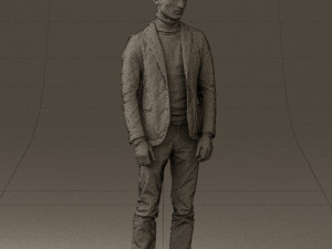 man in gray top whire gray 0613 3D Model