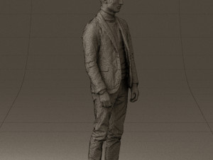 man in gray top whire gray 0613 3D Model