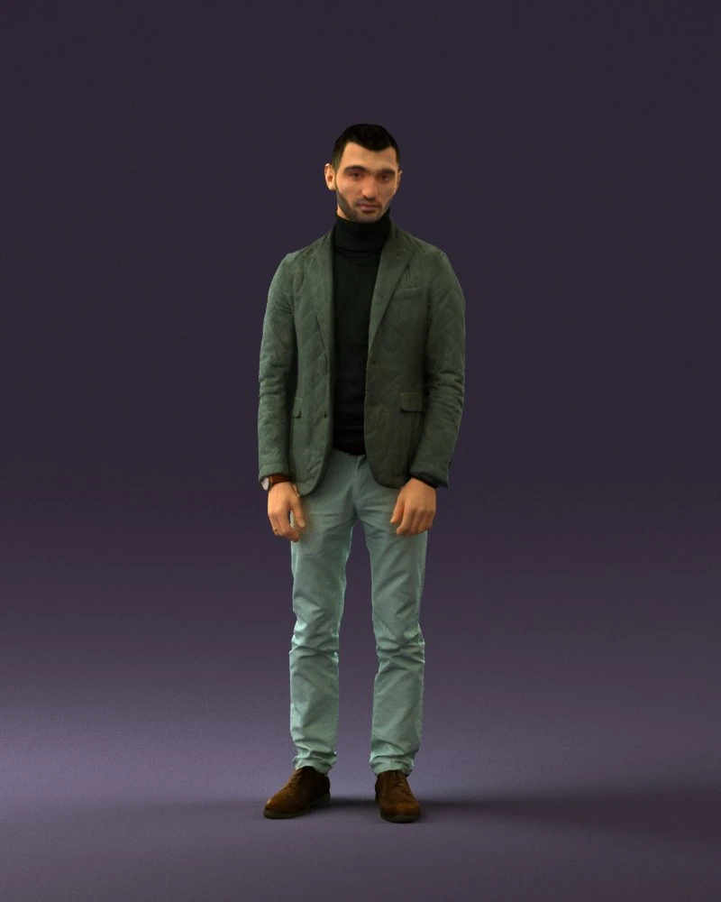 man in gray top whire gray 0613 3d print ready 3D Print Model .c4d .max .obj .3ds .fbx .stl .blend 
