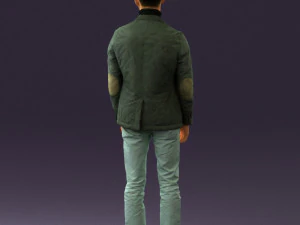 man in gray top whire gray 0613 3d print ready 3D Print Model