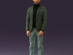 man in gray top whire gray 0613 3d print ready 3D Print Model