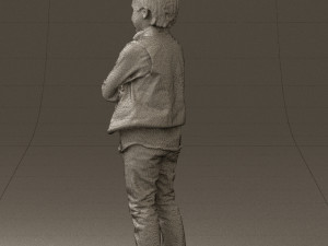 kid in plaid green tshirt 0611 3D Model