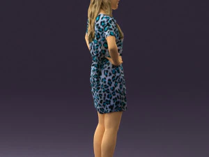 womaninleoparddress0612wrl 3D Model