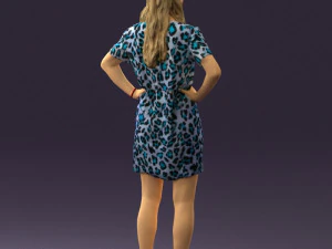 womaninleoparddress0612wrl 3D Model