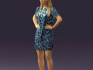 womaninleoparddress0612wrl 3D Model