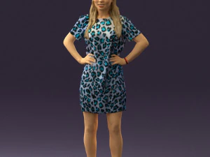 womaninleoparddress0612wrl 3D Model