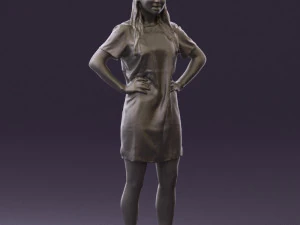 womaninleoparddress0612wrl 3D Model