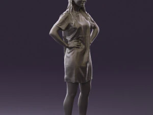 womaninleoparddress0612wrl 3D Model