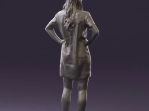 womaninleoparddress0612wrl 3D Model