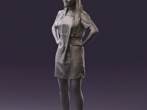 womaninleoparddress0612wrl 3D Model