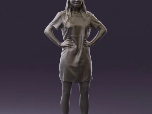 womaninleoparddress0612wrl 3D Model