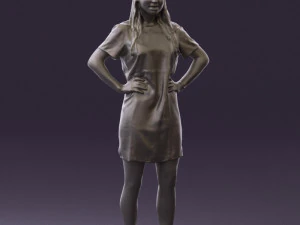 womaninleoparddress0612wrl 3D Model