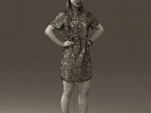 womaninleoparddress0612wrl 3D Model