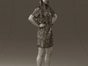 womaninleoparddress0612wrl 3D Model