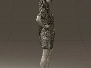 womaninleoparddress0612wrl 3D Model