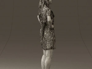 womaninleoparddress0612wrl 3D Model