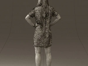 womaninleoparddress0612wrl 3D Model