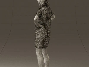 womaninleoparddress0612wrl 3D Model